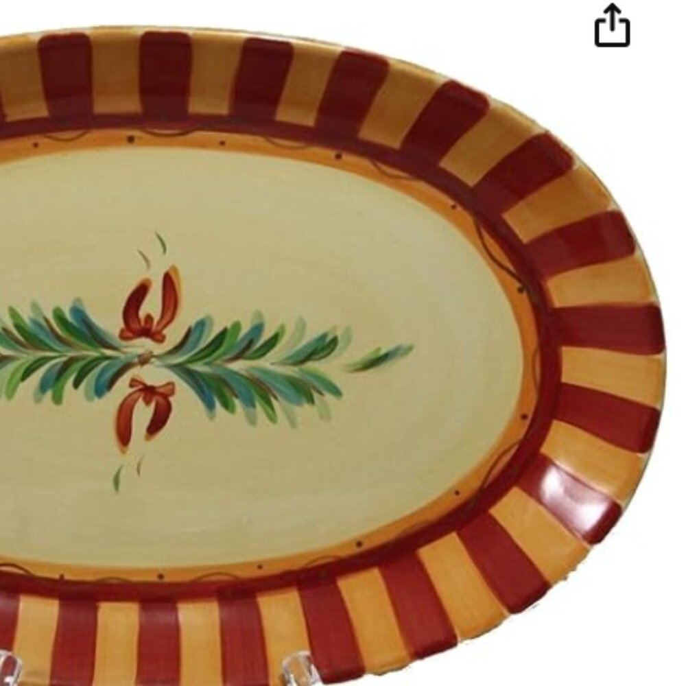 Gail Pittman Hand Painted Platter, Siena